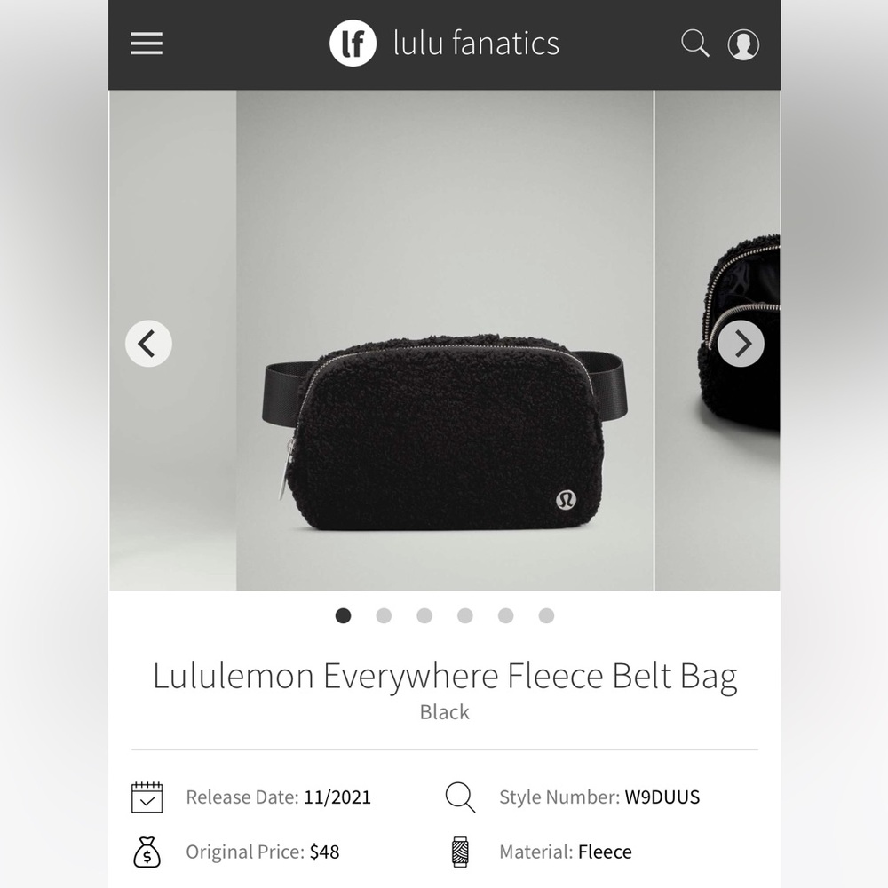 Lululemon Everywhere Fleece Belt Bag